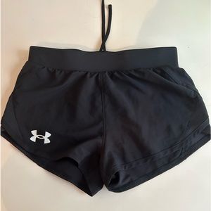 Under Armor Black Running Shorts Youth Medium